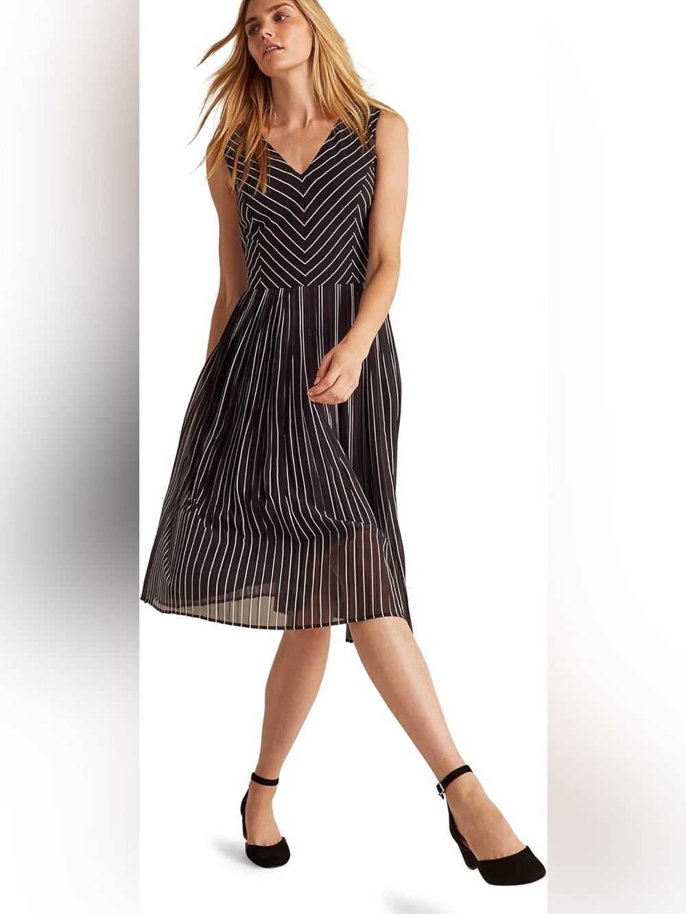 Long Tall Sally Striped Knee Length Dress